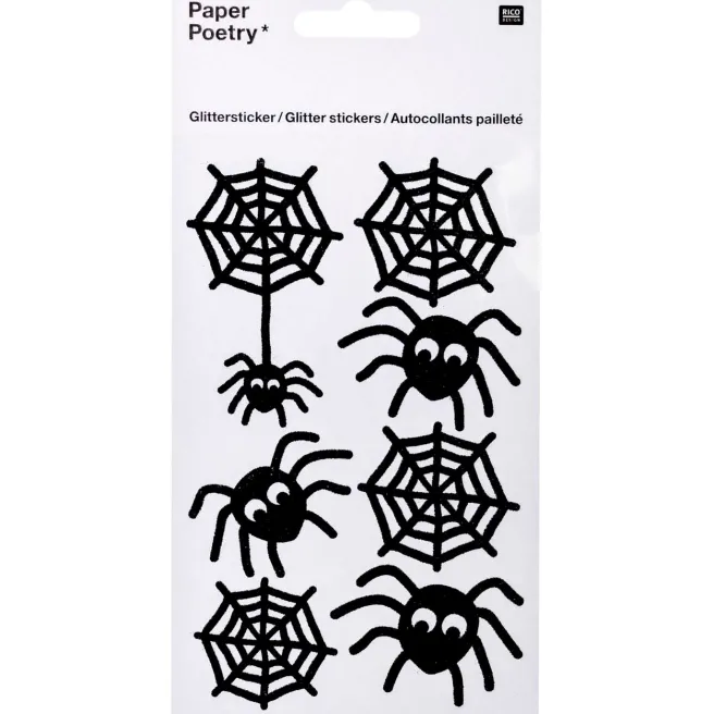 Tarrasetti Paper Poetry - Glitter Hämähäkit