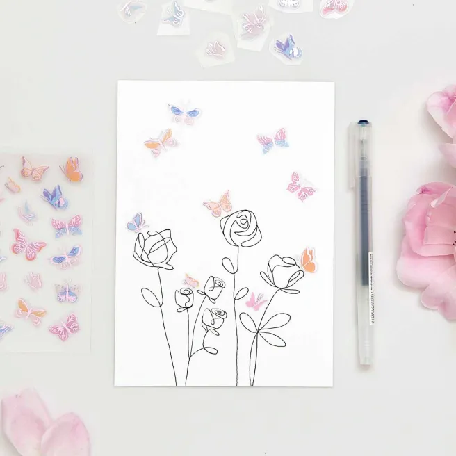Tarrasetti Paper Poetry - La Vie en Rose, Butterflies