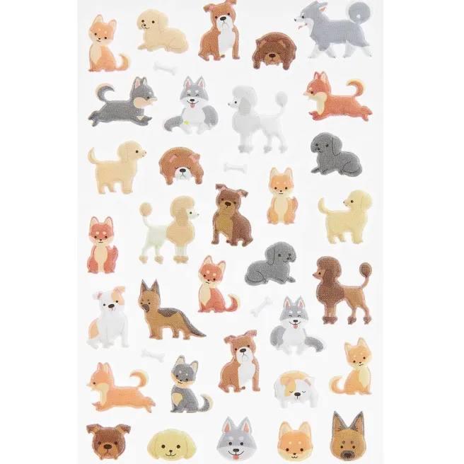 Tarrasetti Paper Poetry - Puffy stickers dogs