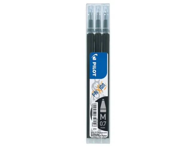 Täyttöpakkaus Pilot - Frixion 3 kpl 0,7 black