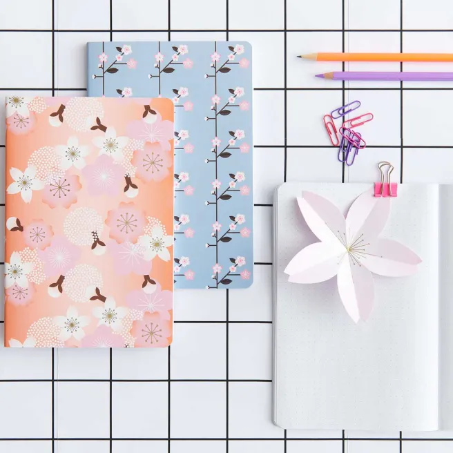 Vihkosetti 2kpl Rico Design A5 - Sakura dotted