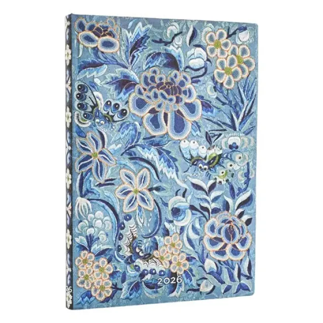 Viikkopäivyri 12kk 2026 Paperblanks - Blue Willow, Flexi Midi