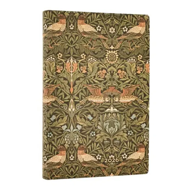 Viikkopäivyri 12kk 2026 Paperblanks - Morris Birds, Flexi Mini