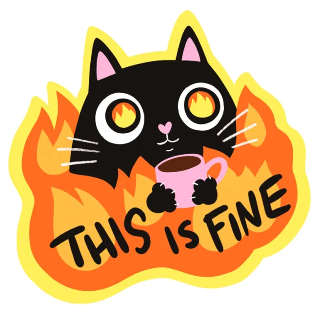 Vinyylitarra Putinki Sandberg - Helvin konttori, This is fine