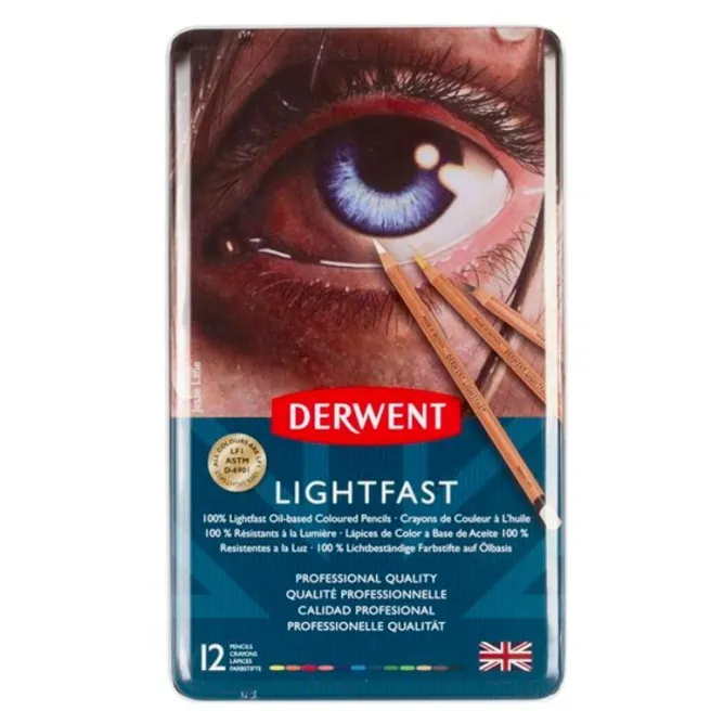 Värikynälajitelma 12 kpl Derwent - Lightfast