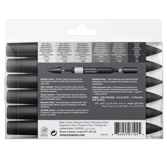 WN Promarker Neutral tones 6-lajitelma